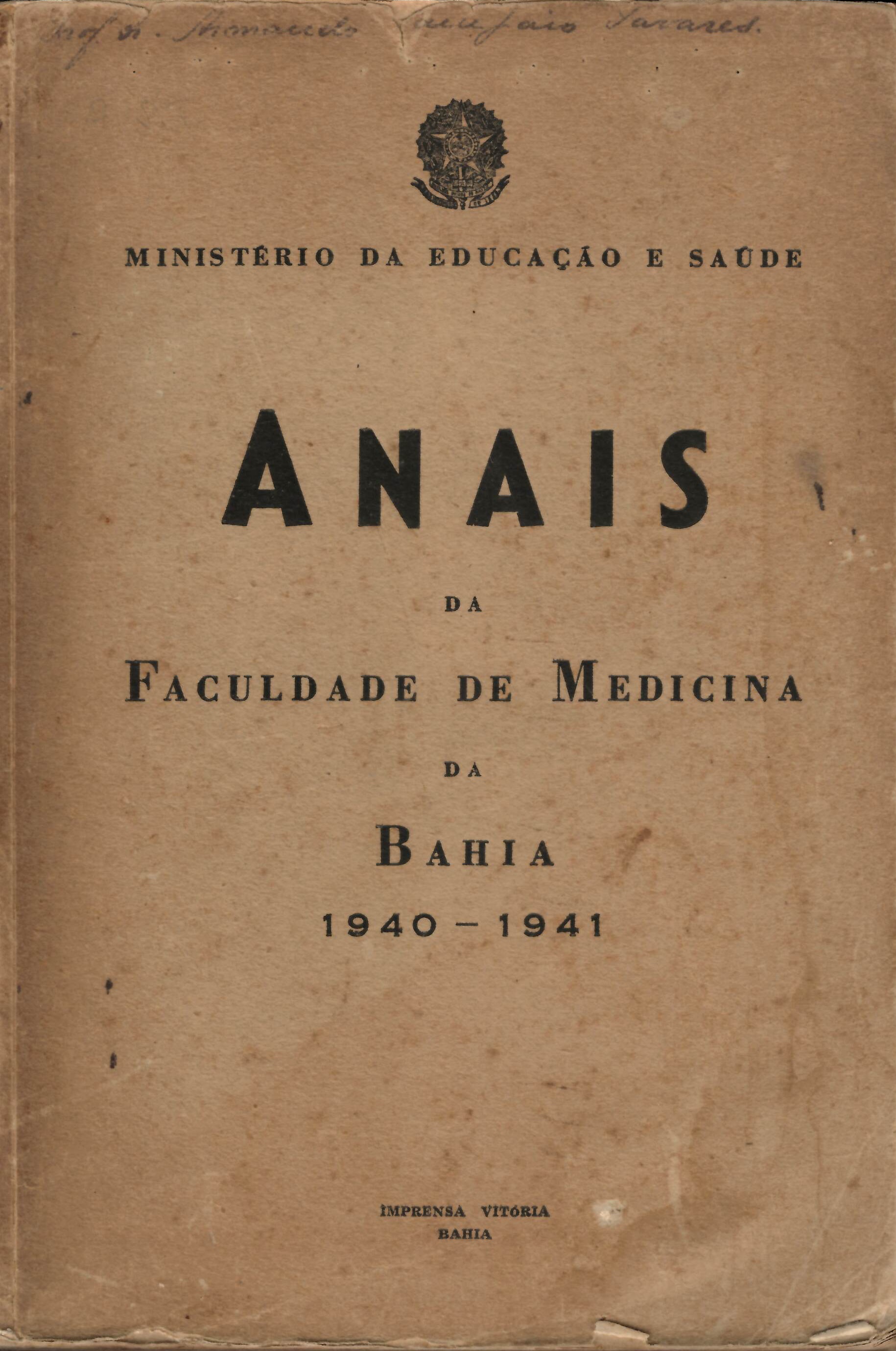 Anais da Faculdade de Medicina da Bahia