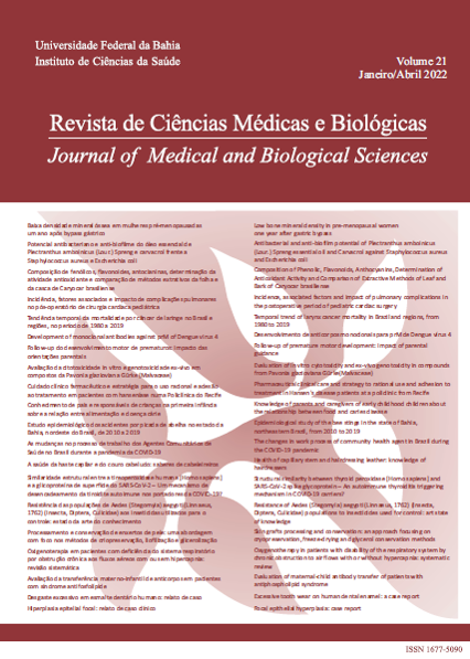 					Visualizar v. 21 n. 1 (2022): Revista de Ciências Médicas e Biológicas
				