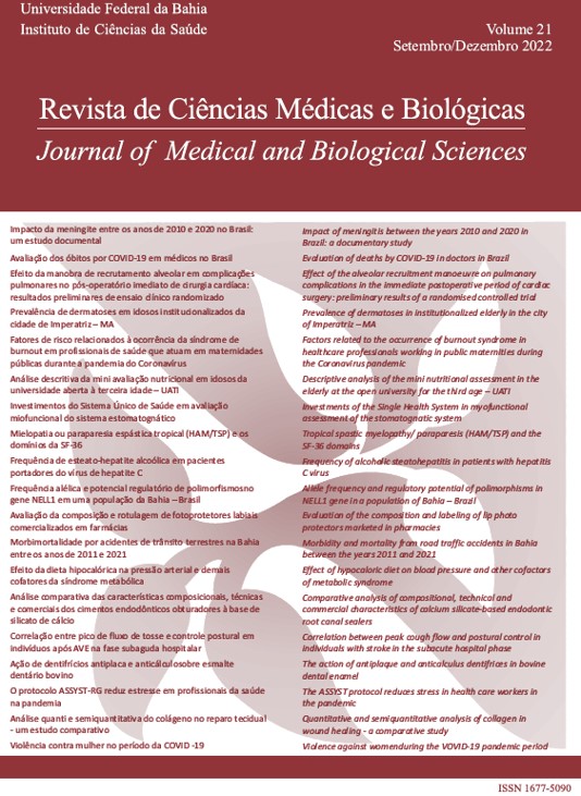 					Visualizar v. 21 n. 3 (2022): Revista de Ciências Médicas e Biológicas
				