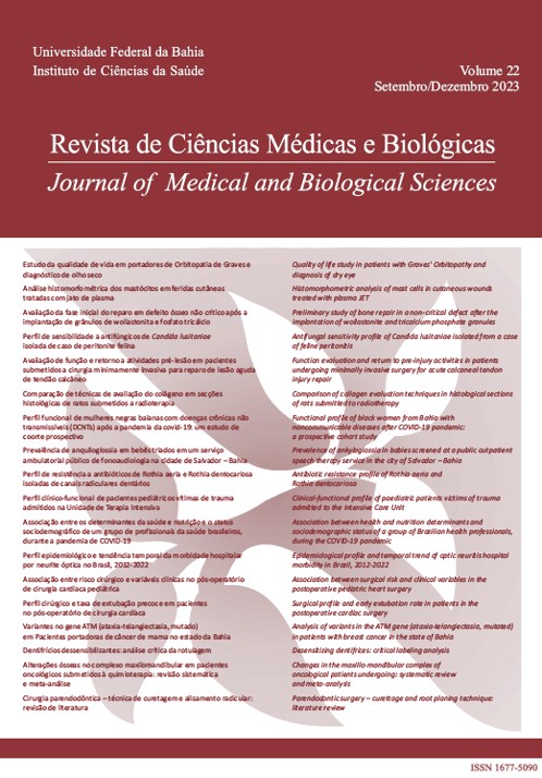 					Visualizar v. 22 n. 3 (2023): Revista de Ciências Médicas e Biológicas
				
