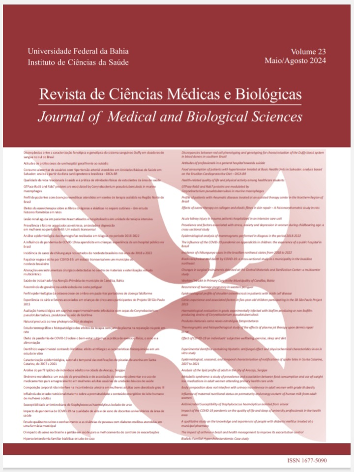 					View Vol. 23 No. 2 (2024): Revista de Ciências Médicas e Biológicas
				