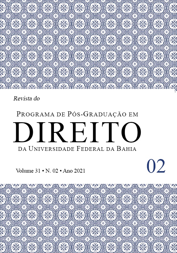 					Visualizar v. 31 n. 2 (2021): Revista do Programa de Pós-Graduação em Direito da Universidade Federal da Bahia
				