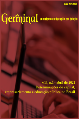 					Visualizar v. 13 n. 1 (2021): Determinações do capital, empresariamento e educação pública no Brasil
				