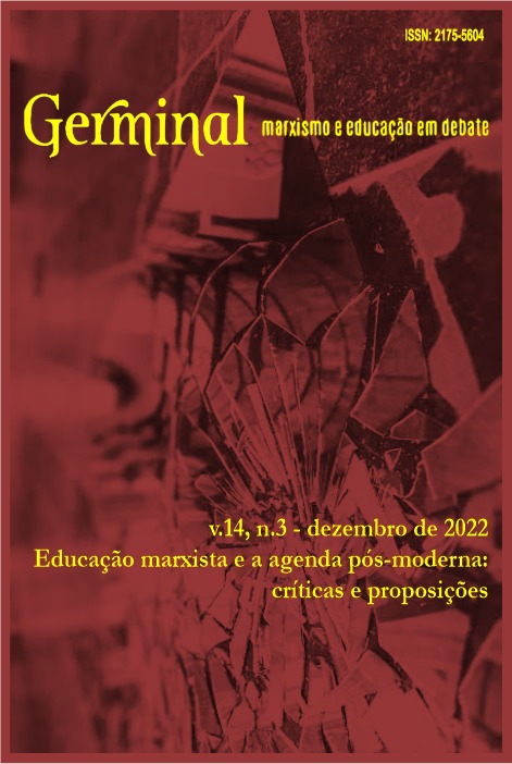 					Visualizar v. 14 n. 3 (2022): Educação marxista e a agenda pós-moderna: críticas e proposições
				