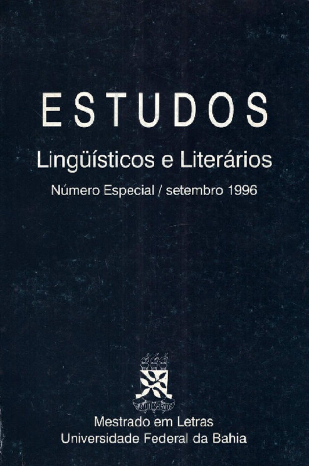 					Visualizar 1996: Estudos Linguísticos e Literários - Número especial
				