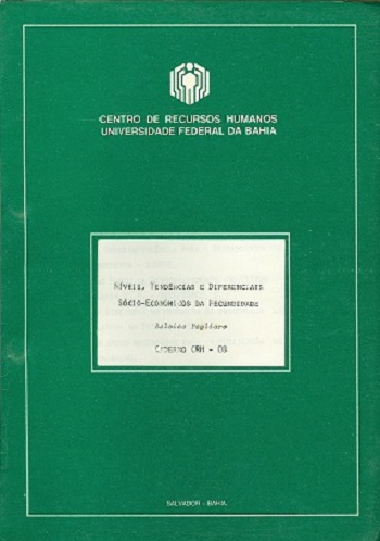 					Afficher Vol. 1 No 8 (1987): Níveis, Tendências e Diferenciais Sócio-Econômicos da Fecundidade
				