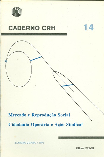 					Ver Vol. 4 Núm. 14 (1991): Mercado e Reprodução Social/Cidadania Operária e Ação Sindical
				