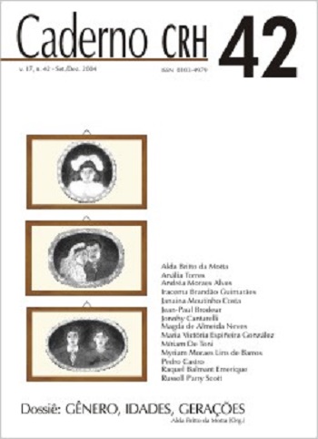 					Visualizar v. 17 n. 42 (2004): DOSSIÊ: Gênero, Idades, Gerações - Alda Britto da Motta (Org.)
				